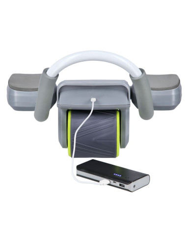 Ka08 gray abs automatyczne koło do ćwiczeń mięśni brzucha z wyświetlaczem lcd i ładowaniem hms