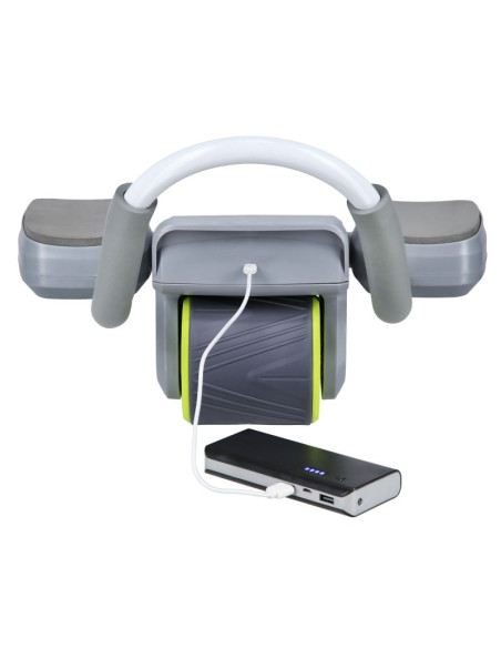 Ka08 gray abs automatyczne koło do ćwiczeń mięśni brzucha z wyświetlaczem lcd i ładowaniem hms