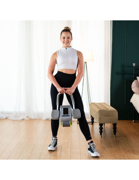 Ka08 gray abs automatyczne koło do ćwiczeń mięśni brzucha z wyświetlaczem lcd i ładowaniem hms