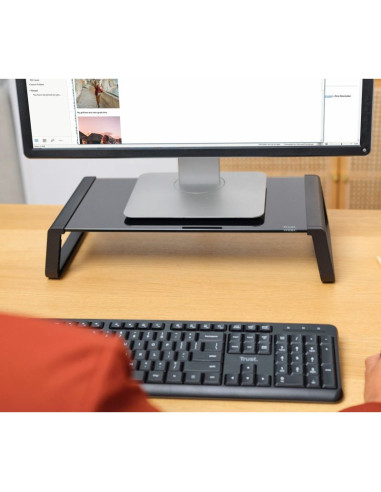 Podstawka pod monitor trust monta glass monitor stand blk 25271