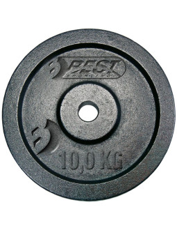 Obciążenie żeliwne czarne 10 kg best sporting fi 30mm