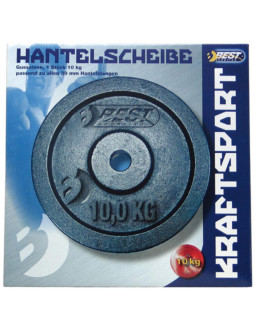 Obciążenie żeliwne czarne 10 kg best sporting fi 30mm 2