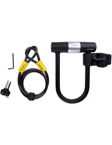 Zapięcięcie rowerowe u-lock + linka 10x1200mm dunlop