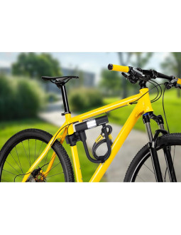 Zapięcięcie rowerowe u-lock + linka 10x1200mm dunlop 2