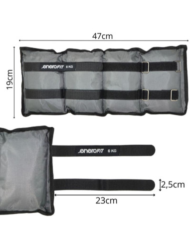 Obciążenie na przeguby szare 12kg (2x6kg) enero fit