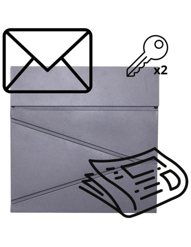 Skrzynka na listy 37x37x10.5cm 1067551 saska garden