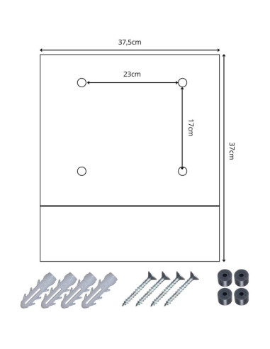 Skrzynka na listy 37x37x10.5cm 1067551 saska garden