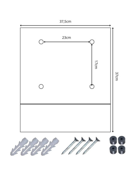 Skrzynka na listy 37x37x10.5cm 1067551 saska garden