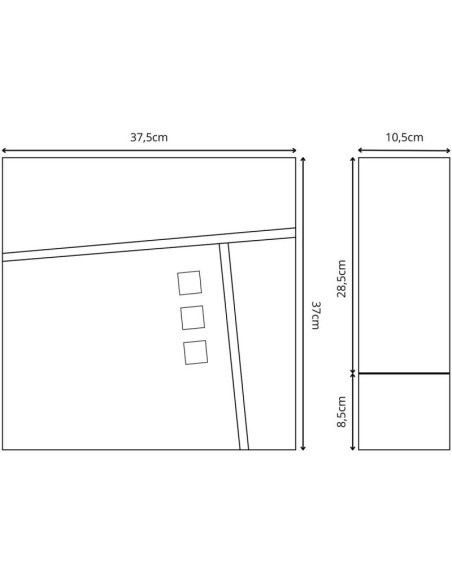 Skrzynka na listy 37x37x10.5cm 1067544 saska garden