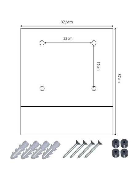 Skrzynka na listy 37x37x10.5cm 1067544 saska garden
