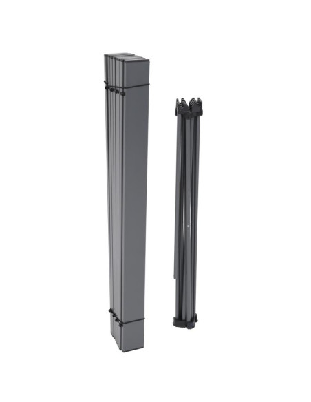 Stolik turystyczny składany 68x46x40cm alumnium szary w pokrowcu