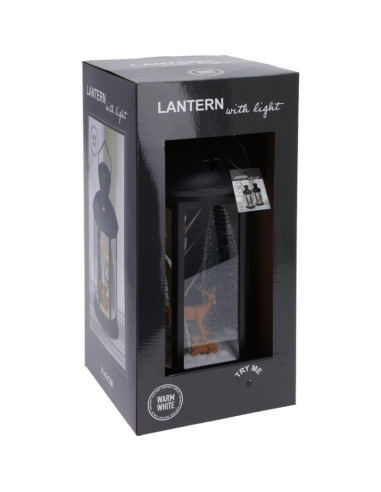 Latarnia dekoracyjna led 43cm renifery