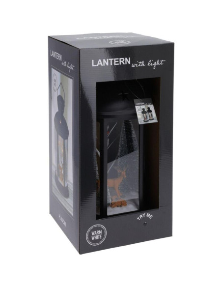 Latarnia dekoracyjna led 43cm renifery