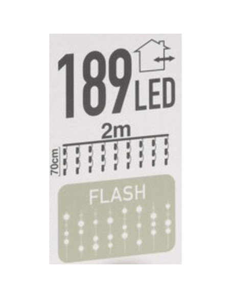 Lampki choinkowe kurtyna świetlna 200x70cm zew led ciepły biały flash