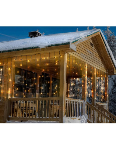 Lampki choinkowe kurtyna świetlna 200x70cm zew led ciepły biały flash