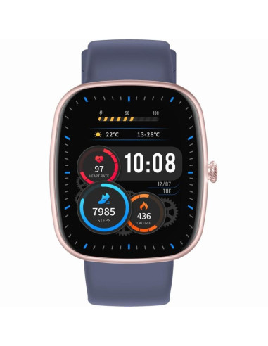 Smartwatch damski gravity gt18-3 różowy pasek silikonowy + granatowy pasek