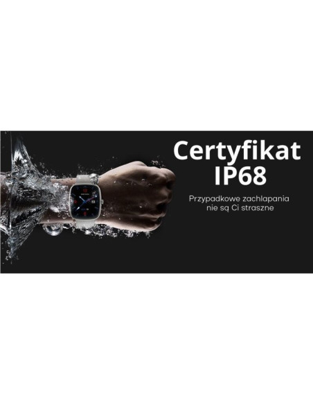 Smartwatch damski gravity gt18-3 różowy pasek silikonowy + granatowy pasek
