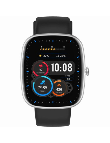 Smartwatch męski gravity gt18-4 pomarańczowy pasek silikonowy + czarny pasek