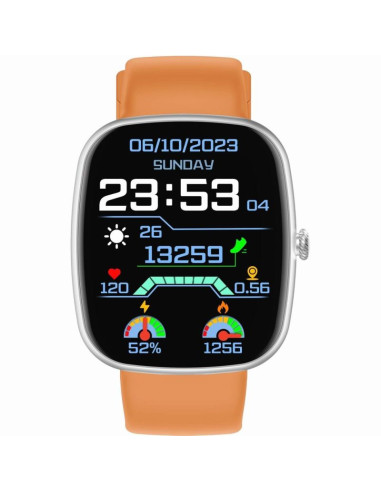 Smartwatch męski gravity gt18-4 pomarańczowy pasek silikonowy + czarny pasek