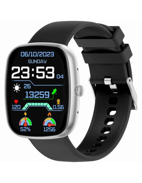 Smartwatch męski gravity gt18-4 pomarańczowy pasek silikonowy + czarny pasek