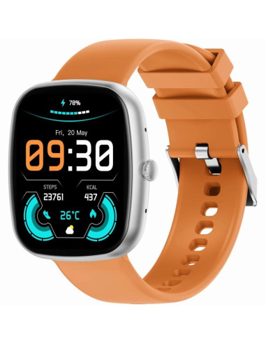 Smartwatch męski gravity gt18-4 pomarańczowy pasek silikonowy + czarny pasek