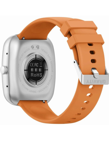 Smartwatch męski gravity gt18-4 pomarańczowy pasek silikonowy + czarny pasek