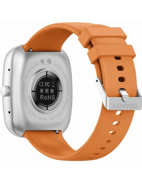 Smartwatch męski gravity gt18-4 pomarańczowy pasek silikonowy + czarny pasek