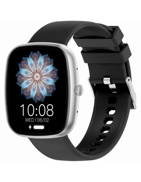 Smartwatch męski gravity gt18-6 czarny pasek silikonowy + granatowy pasek