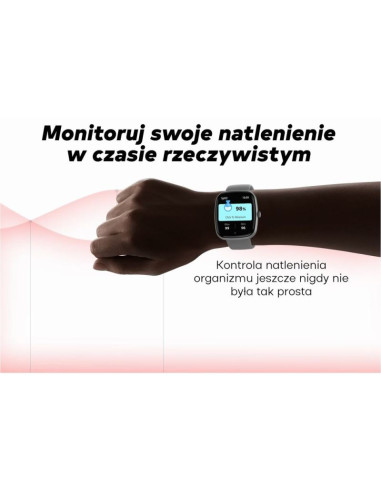 Smartwatch męski gravity gt18-6 czarny pasek silikonowy + granatowy pasek