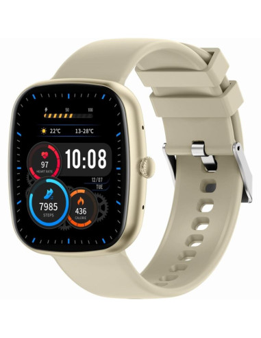 Smartwatch damski gravity gt18-7 beżowy pasek silikonowy + czarny pasek