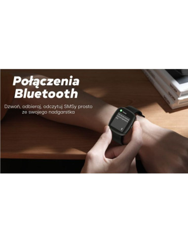 Smartwatch damski gravity gt18-7 beżowy pasek silikonowy + czarny pasek