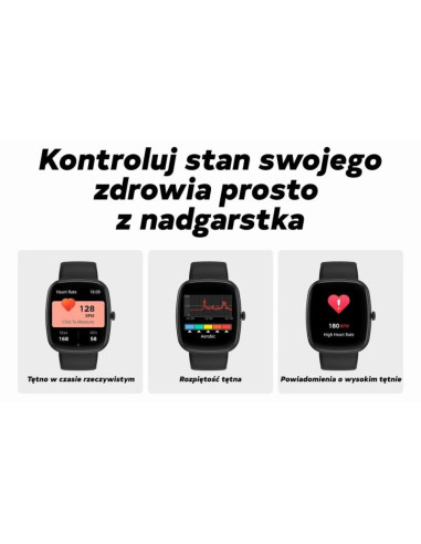 Smartwatch damski gravity gt18-8 beżowy pasek silikonowy + biały pasek