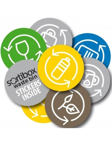 Śmietnik kosze na śmieci 20 l sortibox set4 szt. szary kamień