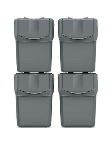 Śmietnik kosze na śmieci 20 l sortibox set4 szt. szary kamień