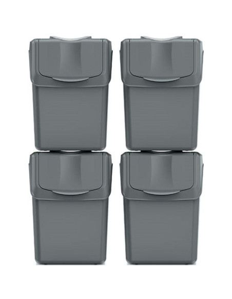 Śmietnik kosze na śmieci 20 l sortibox set4 szt. szary kamień