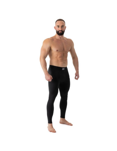 Leginsy treningowe długie czarne  - csl - s