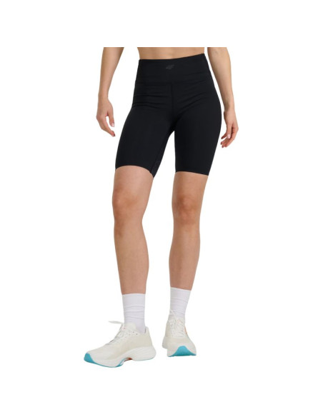 Legginsy damskie krótkie 4f fnk f048 głęboka czerń 4fwaw25tfstf048 20s