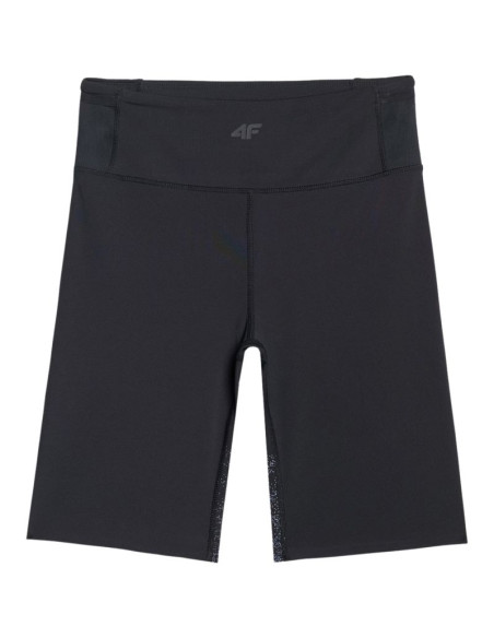 Legginsy damskie krótkie 4f fnk f048 głęboka czerń 4fwaw25tfstf048 20s