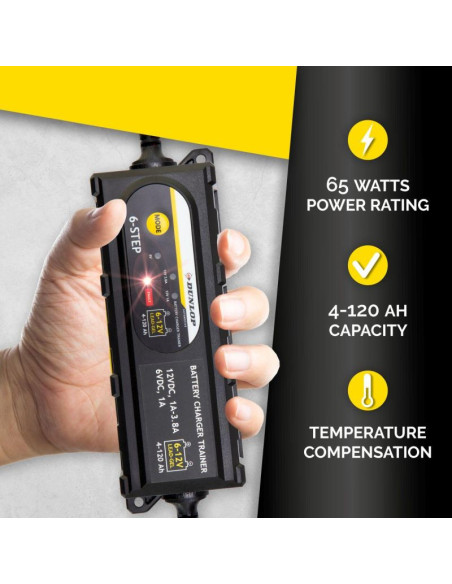 Prostownik do akumulatorów dunlop 3,8a