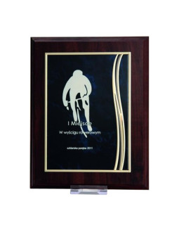 Dyplom z tworzywa sztucznego z metalową blaszką grawerowany