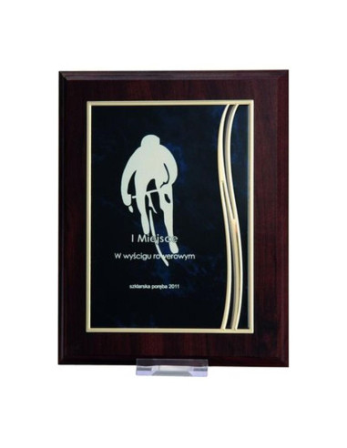 Dyplom z tworzywa sztucznego z metalową blaszką grawerowany