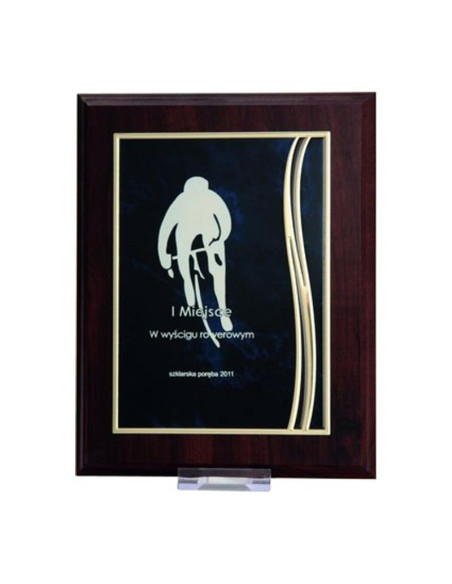 Dyplom z tworzywa sztucznego z metalową blaszką grawerowany