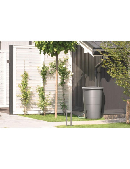 Zbiornik pojemnik na wodę deszczówkę smooth 160l smooth gray