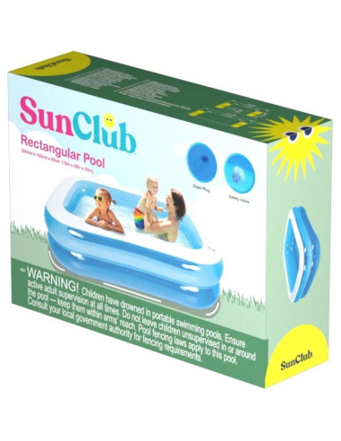 Basen dmuchany rodzinny prostokątny 200x150x50cm 51257