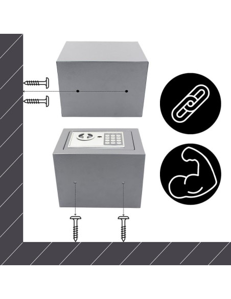 Sejf z zamkiem cyfrowym 23x17x17cm 1067582 saska garden