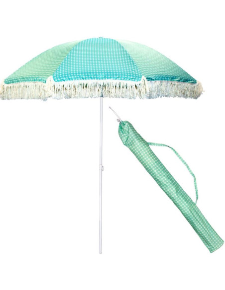 Parasol plażowo ogrodowy z frędzlami 174cm zielony