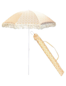 Parasol plażowo ogrodowy z frędzlami 174cm żółty