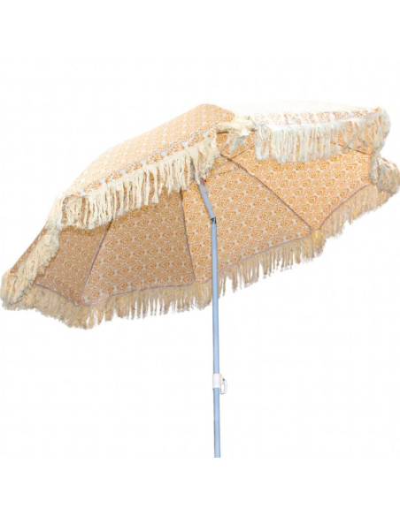 Parasol plażowo ogrodowy z frędzlami 174cm żółty