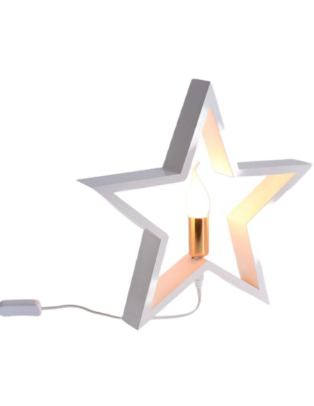 Gwiazda dekoracyjna z podświetleniem led 35cm biała