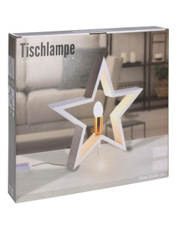 Gwiazda dekoracyjna z podświetleniem led 35cm biała 2